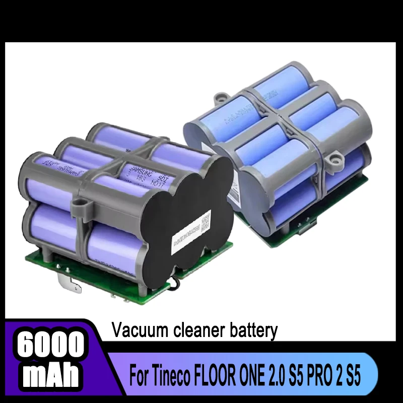 Batterie de remplacement 21.6V 6000mAh pour Tineco FLOOR ONE 2.0 S5 PRO 2 S5 Smart S5, accessoires pour épurateur de sol à vapeur