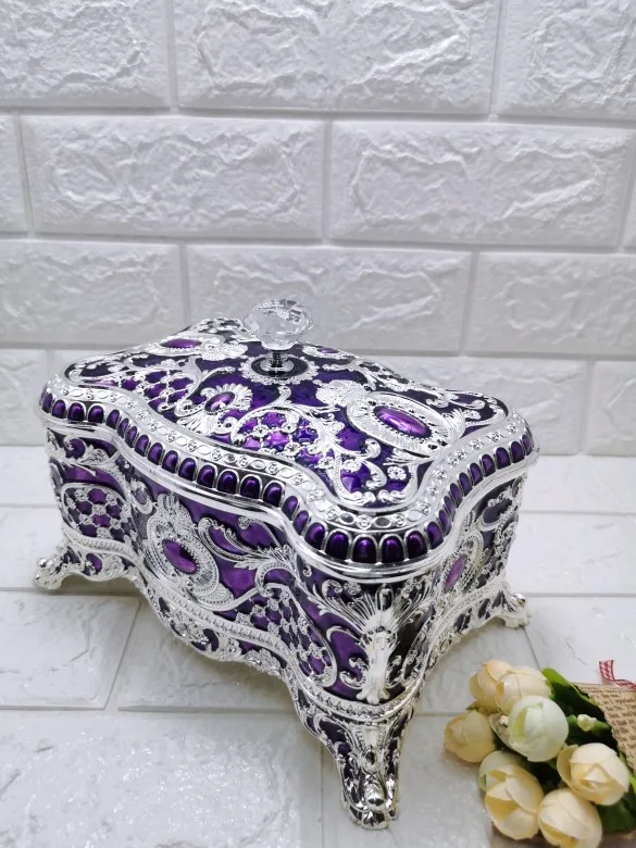 European Enamel Jewelry Box Handmade Pewter Storage Box Non-Wood Non-Acrylic Gift for Russia