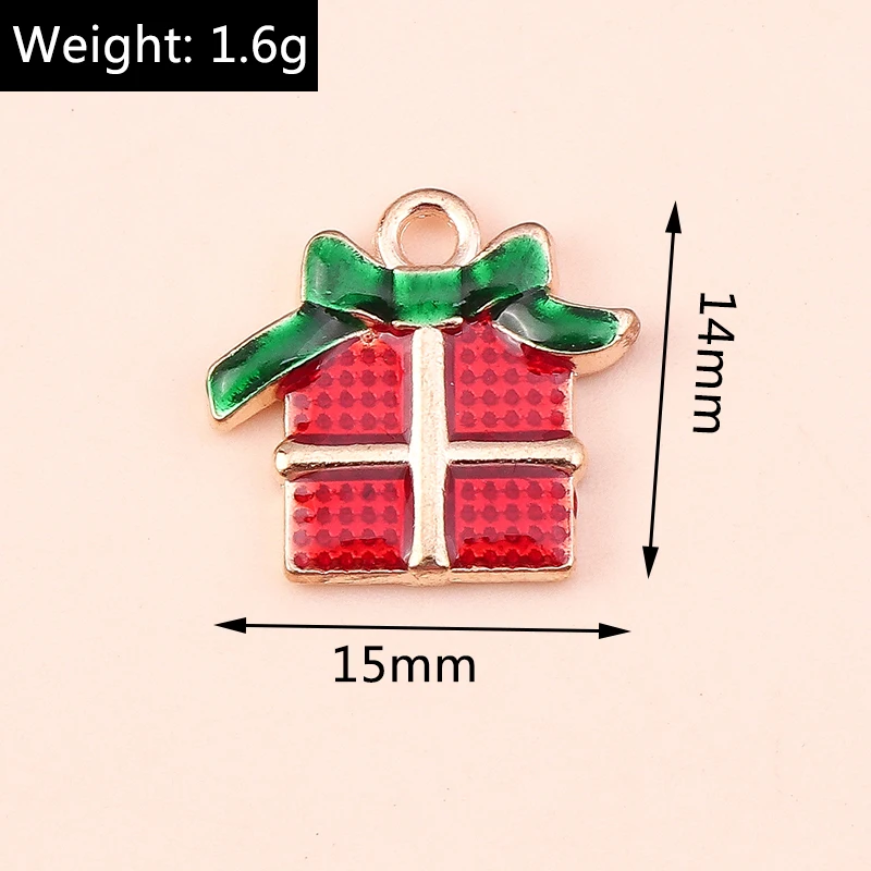 10 Stück Mix süße Weihnachtsmann Charms Emaille Weihnachten Schneemann Stiefel Charms Anhänger für Schmuckherstellung DIY Ohrringe Halskette Geschenke – Detail 30