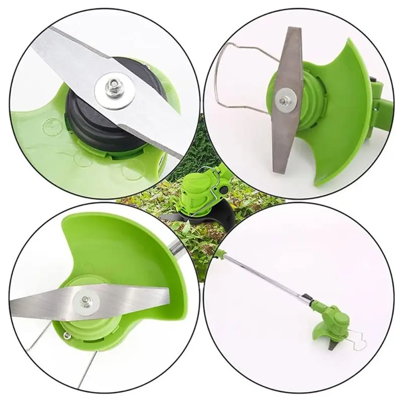 AWAH Weed Wacker Blade 6 Inch 10Pack, Electric Powered Replacement Blades, 4 Kinds Of Adjustable Design Eater