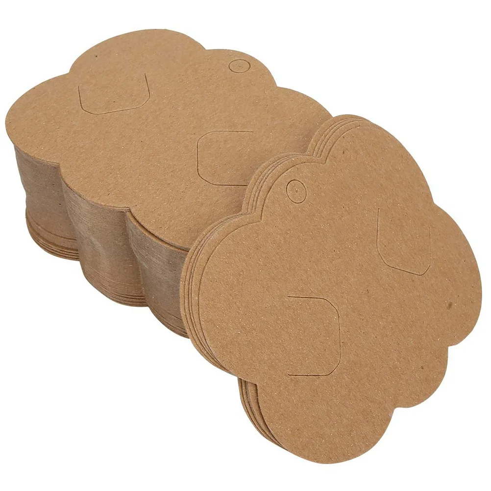 

200Pcs Kraft Paper Jewelry Cards Necklace Display Cards Hanging Hole Suitable for Necklaces Bracelets Jewelry Supplies