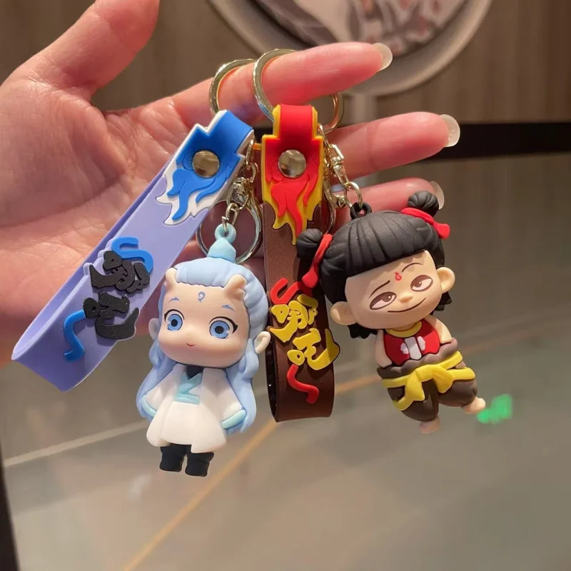

Nezha the Magic Boy's Sea-Breathing Demon Ornament, Ao Bing's 3D Cute Decorative Keychain, Backpack Pendant, Car Key Accessory