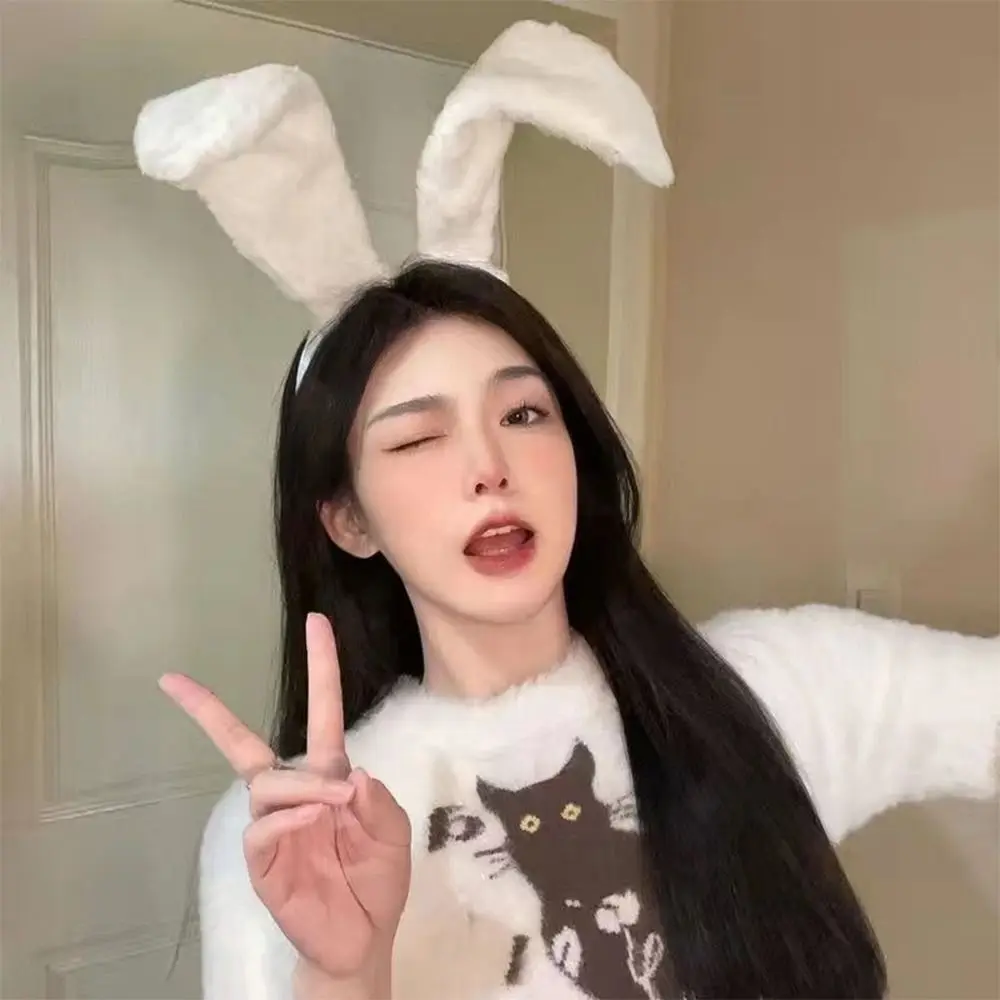 الحلو آذان أرنب عصابات تأثيري الأرنب فتاة لطيف الفتيات هيرباند صور الدعامة حزب أغطية الرأس عيد الفصح خلع الملابس #2