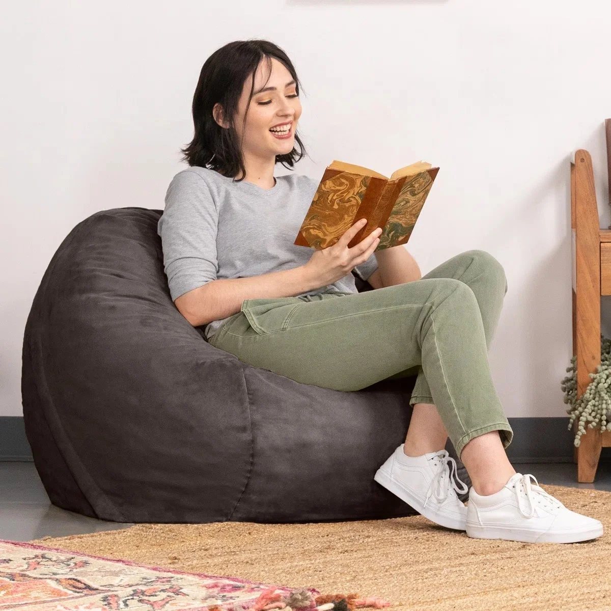 #High-end Cloth Two Seat Lazy Sofa Round Leisure Soft Cushion for Living Room Bedroom Filled Shredded Sponge