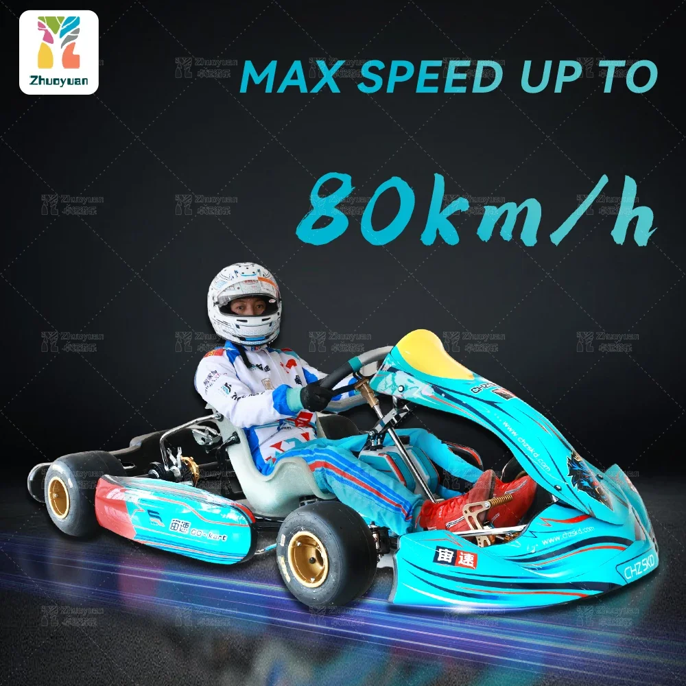 Zhuoyuan 2025 High Speed 80km/h Go Kart 200cc 270cc Powered Amusement Park Track Karting Racing Gokarts for Adults Junior