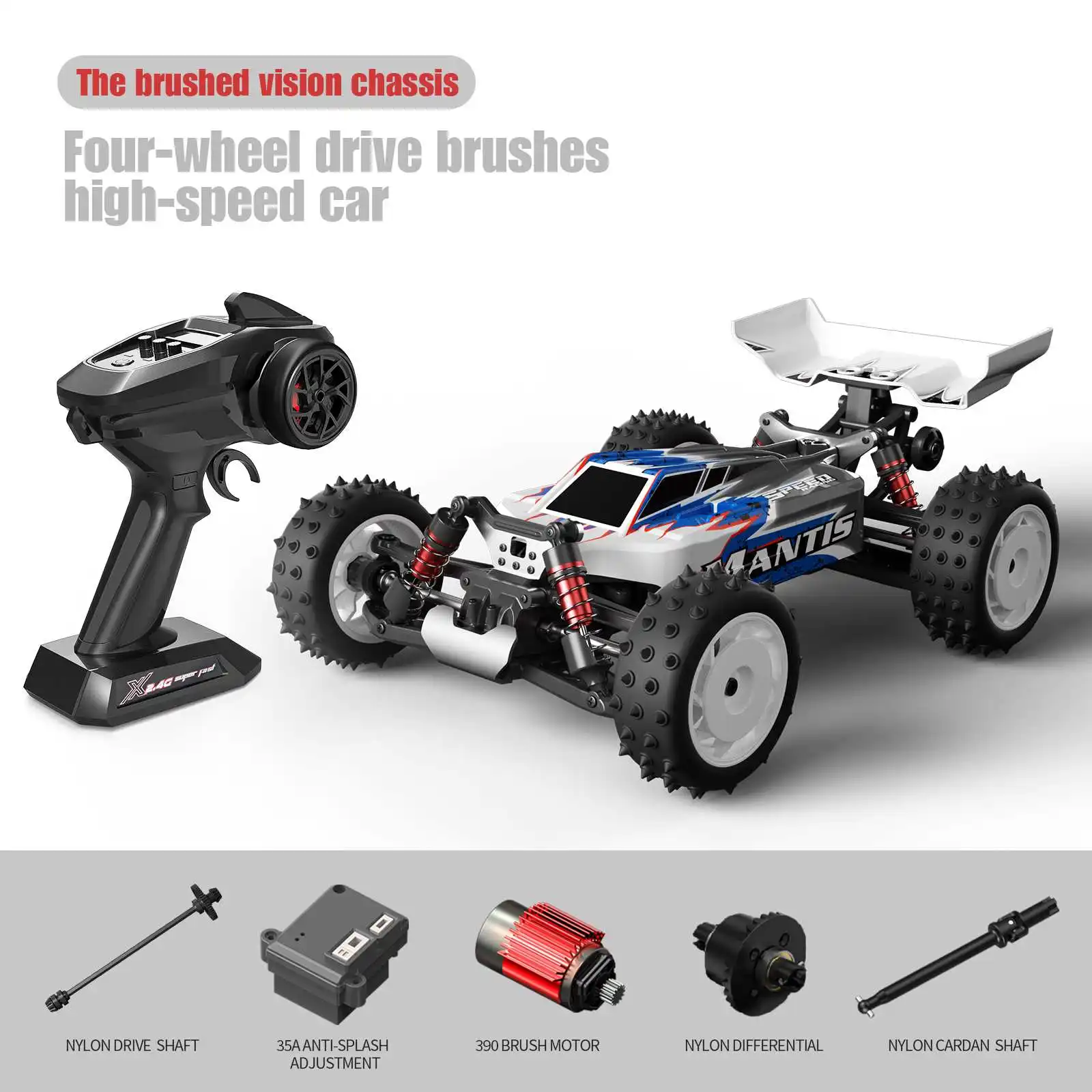 

Funsky Mantis S911/PRO RTR 1/16 2.4G 4WD 36km/h 45km/h Brushed/Brushless RC Car Off-Road Climbing Truck High Speed Full Propotio