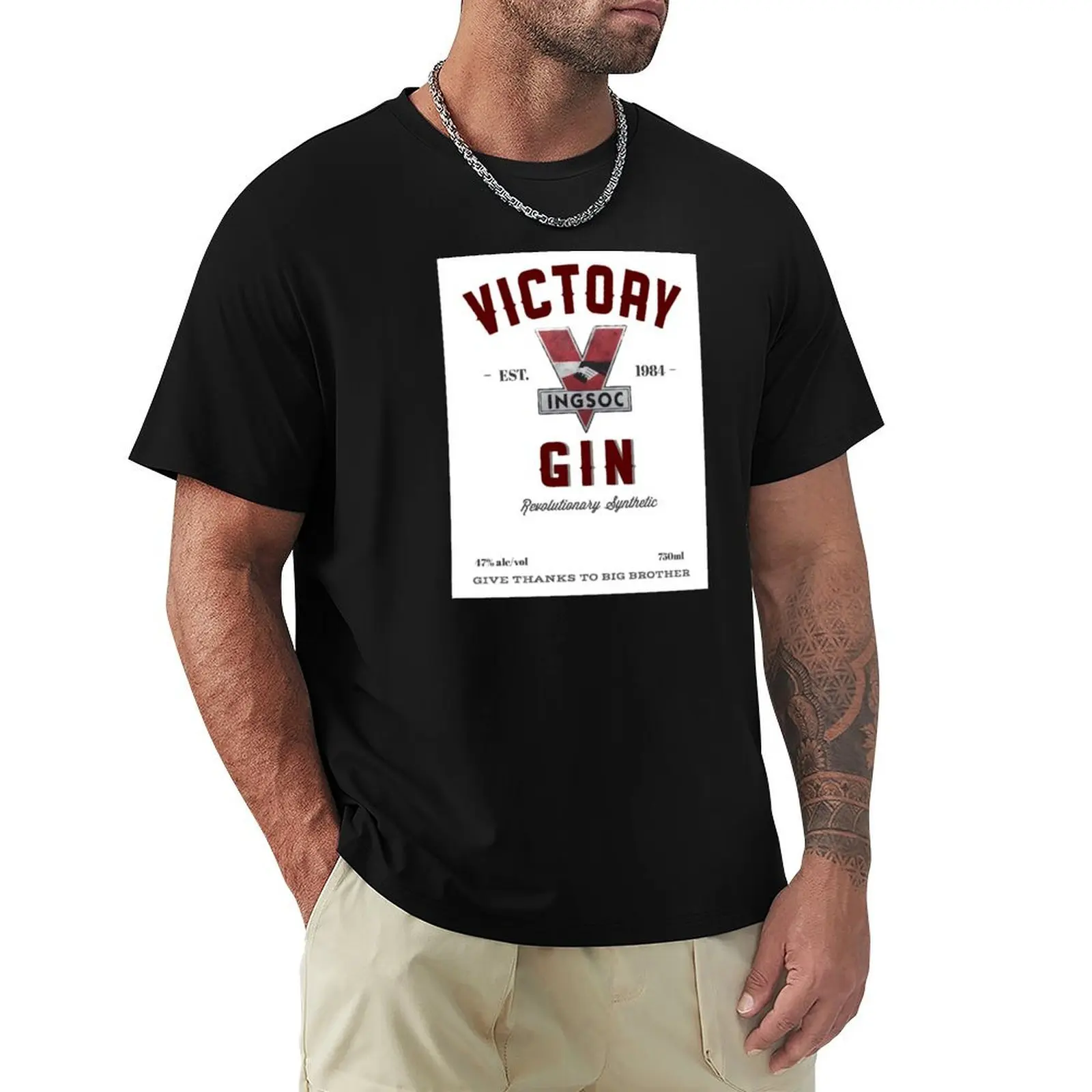 victory gin clean T-Shirt t shirts for man cotton T-Shirt