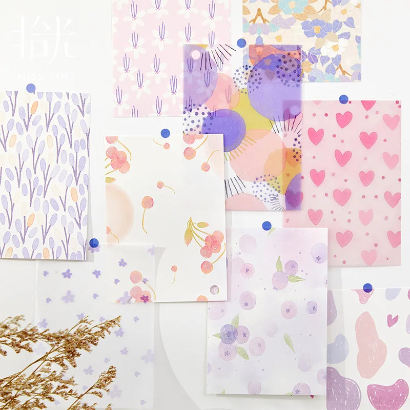 30 pçs/lote Memo Pads Material Papel Creme Saquinho Diário Scrapbooking papel Cartão Fundo Decoração Papel