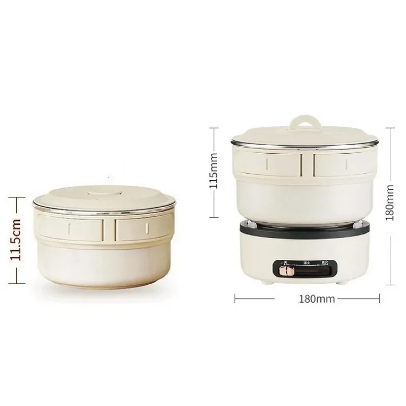 2025 New Separate Folding Cooking Pot 2L Portable Multi-function Cooking Pot Outdoor Travel Home Hot Pot Wok Steamer 500W - Image 6