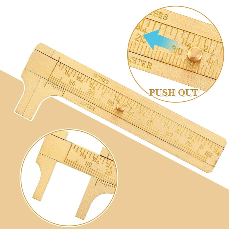 1pc High Precision Caliper for Jewelry, Solid Brass, Digital, Mini Portable Tool, Crafts & Collectible, Professional Measuring