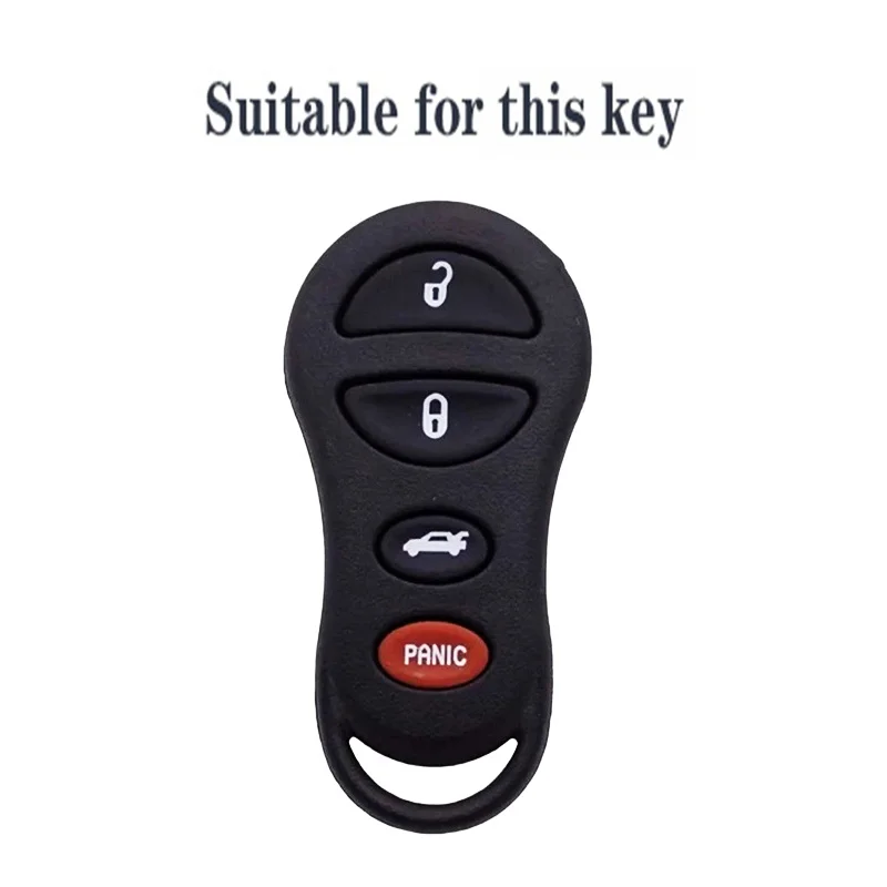 4 Buttons Silicone Car Key Cover for Chrysler CHRYSLER 300m Grand Voyager PT Cruiser Sebring Jeep Liberty Dodge Transmitter