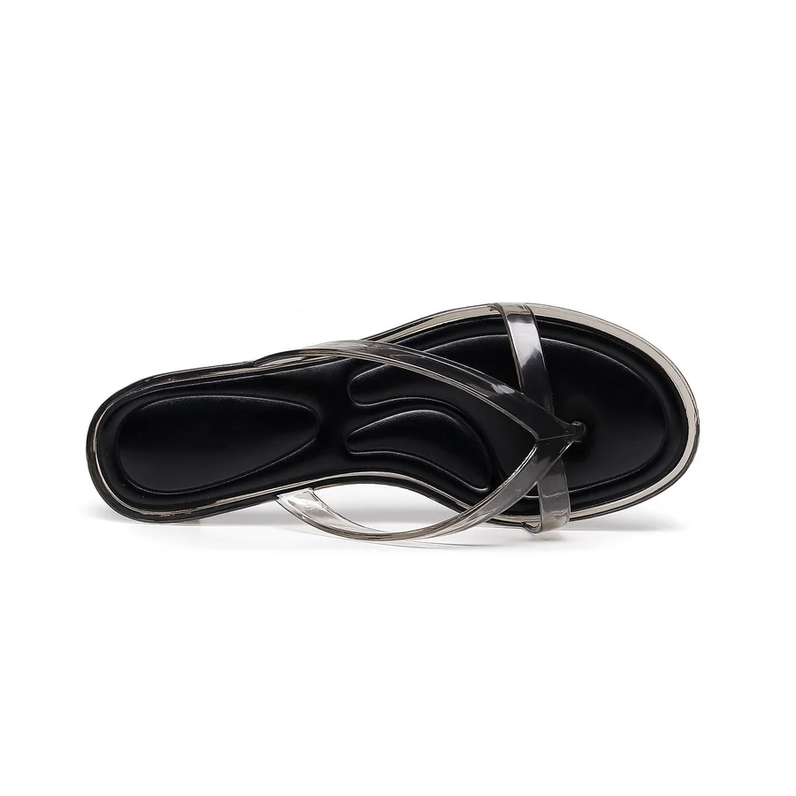 Neue transparente Mid-Kitten-Heel-Zehentrenner-Sandalen für Damen, schicke transparente Slides für den Sommer, Damen-Outdoor-Strand-Jelly-Flip-Flops, einfache Schuhe – Detail 28