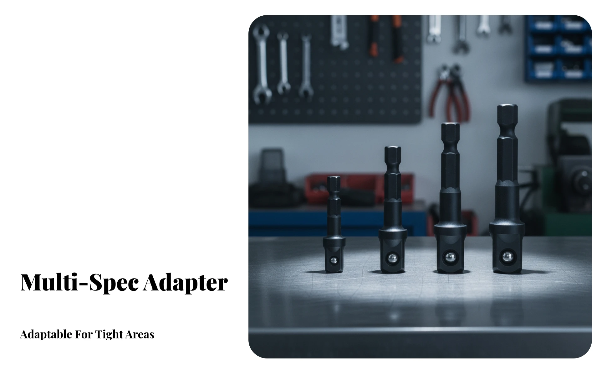 Cylindrical Hex to Square Drive Adapter Tool Accessory Darkened 6.35 Mm Hex Driver Adapter Forged-Looking for Impact Wrenches Cylindrical Hex to Square Drive Adapter Tool Accessory Darkened 6.35 Mm Hex Driver Adapter Forged-Looking for Impact Wrenches