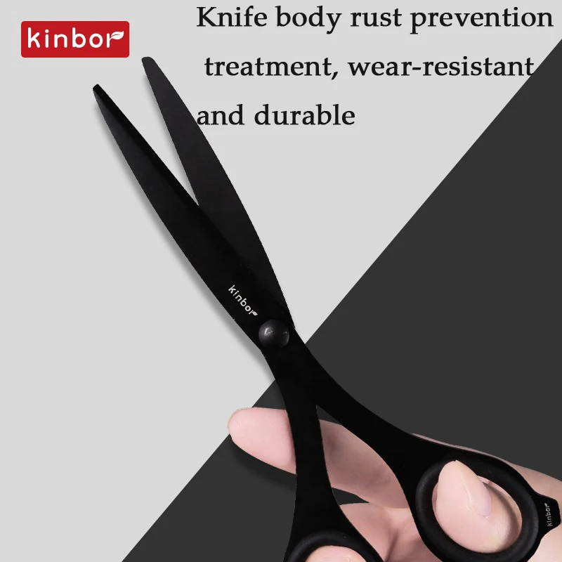 Kinbor Streamline Box Opening Scissors Safety Dual purpose Anti Sticking Cutting Scissors Unpacking Stationery Household Shears