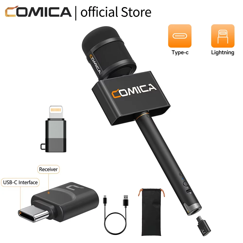 

Comica Revo S 48kHz/24bit Wireless Interviewing Microphone for Smartphone Denoise Cardioid Polar Pattern Outdoor Microphone