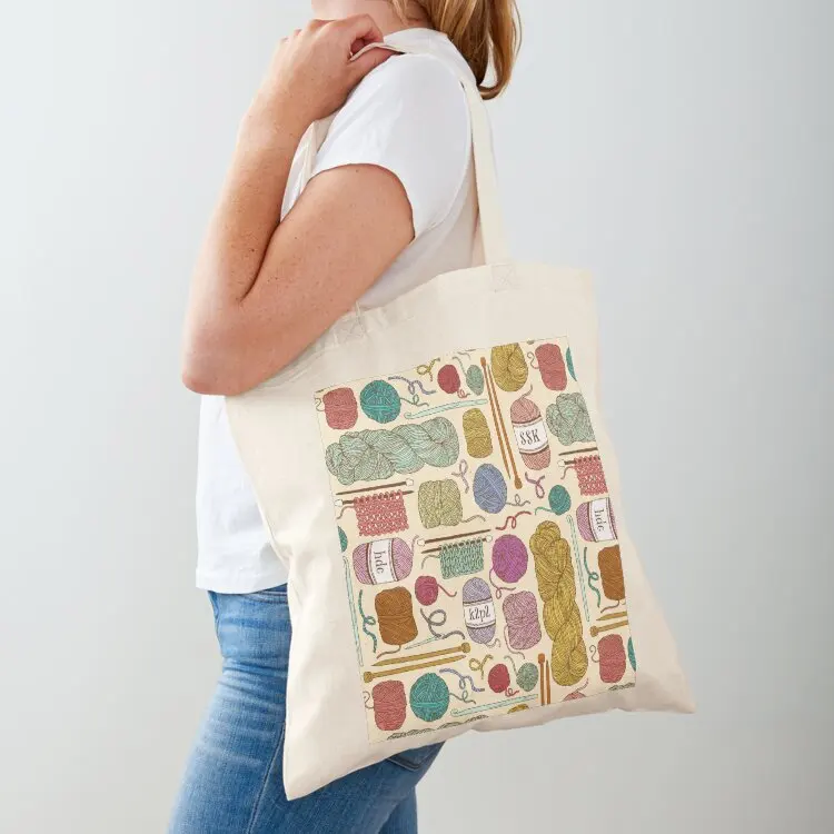 

KNIT or CROCHET Tote Bag reusable shopping bag Shopper Canvas bag Gift bags