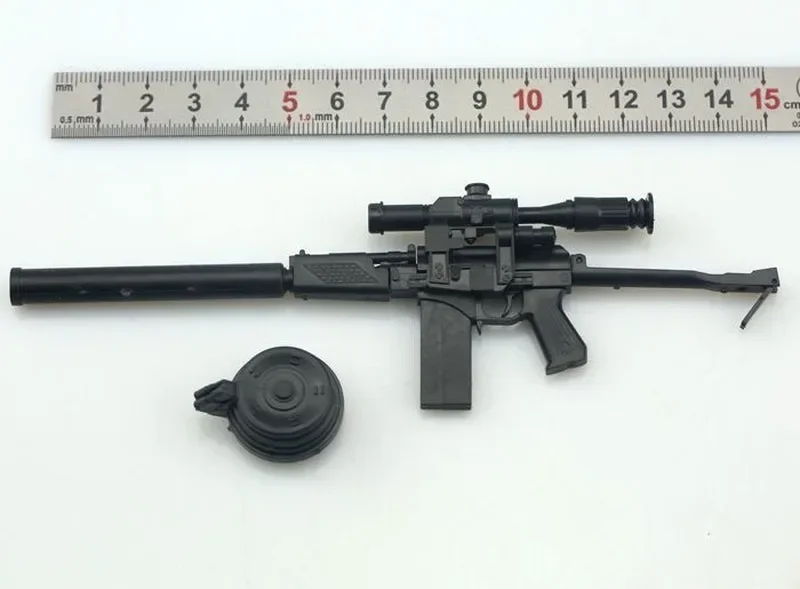 Mitrailleuse en plastique à assembler, modèle de fusil d'assaut 4D, figurine d'action de 12 pouces, puzzles, jouets de construction, bricolage, échelle 1:6, 9A-91