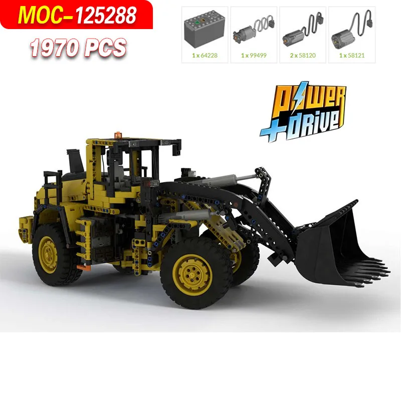MOC-125288 5L220H Wiellader Bouwsteenmodelset - 1970 onderdelen Werktuigbouwkunde Algemene systemen Constructiespeelgoed - afbeelding 2