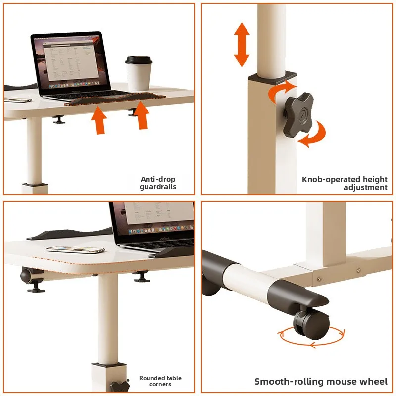 Простой складной столик, съемный усиленный прикроватный столик, подъемный компьютерный столик, бытовой столик для спальни