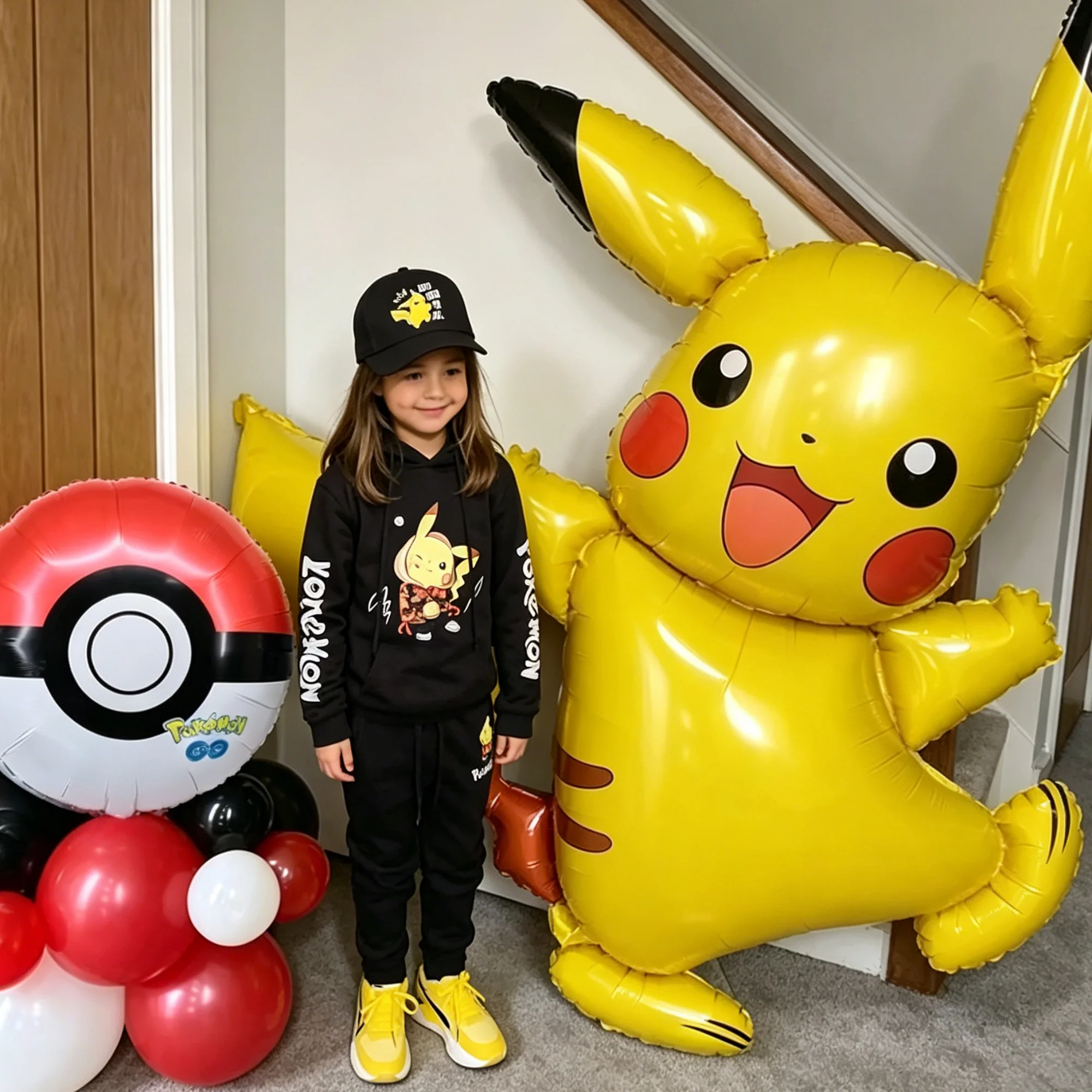 Ballons géants en aluminium sur le thème des Pokémon pour la décoration de fête d'anniversaire d'enfants, cadeaux et faveurs de fête, photomaton, ballons pour baby shower