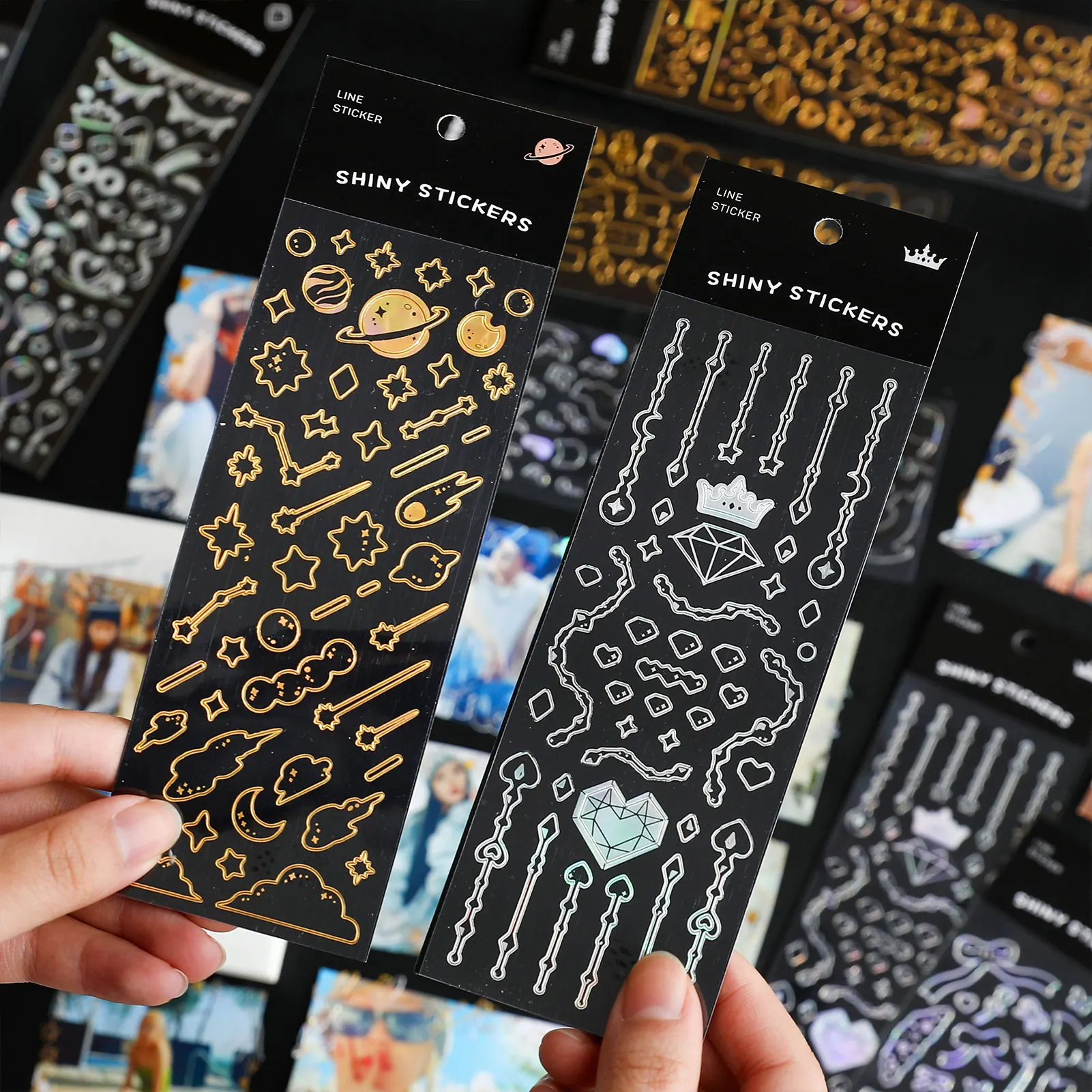 Photo Stickers For Scrapbook Self-Adhesive Stickers Transparent PVC Sticker Star Chaser Self-Adhesive Scrapbooking Decoration