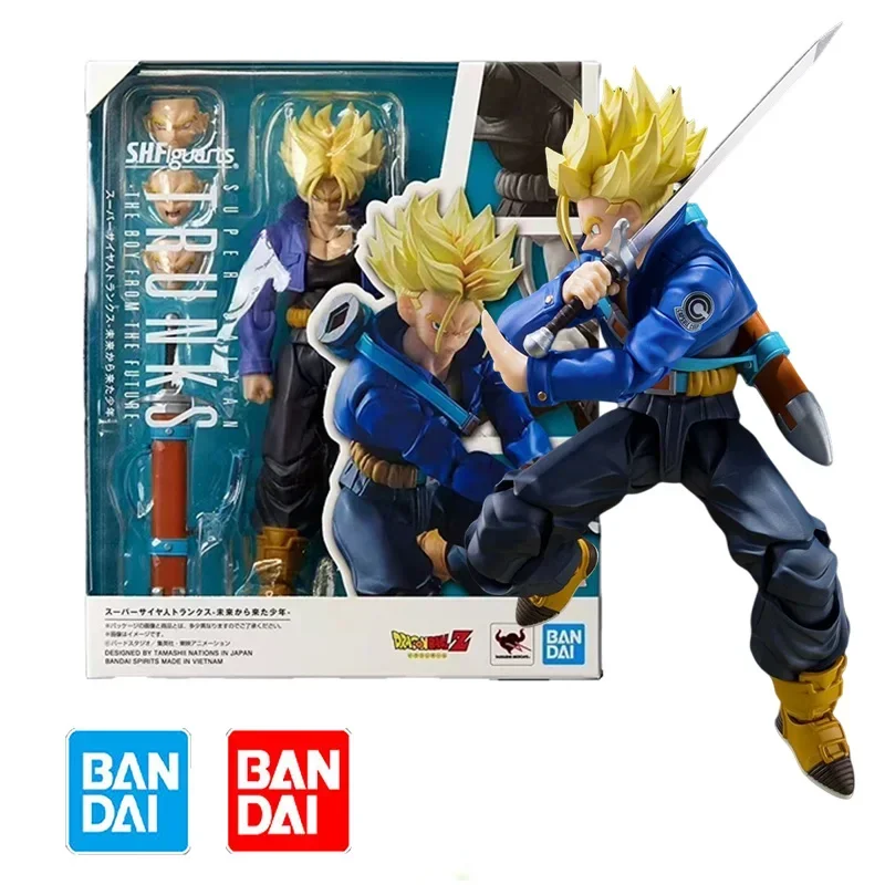 

In Stock Bandai S.H.Figuarts SHF Dragon Ball Z Super Saiyan Trunks Future Boy Model Kit Anime Action Fighter Finished Model