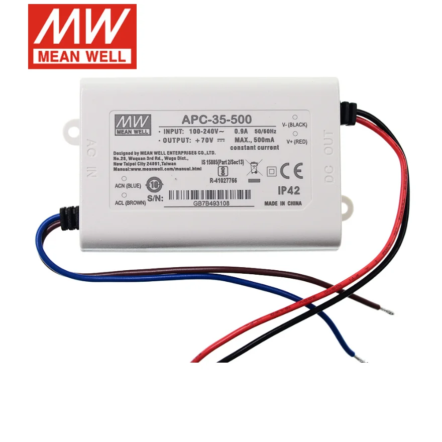 MEAN WELL APC-35 APC-35-350 APC-35-500 APC-35-700 APC-35-1050 Single Output Switching Power Supply
