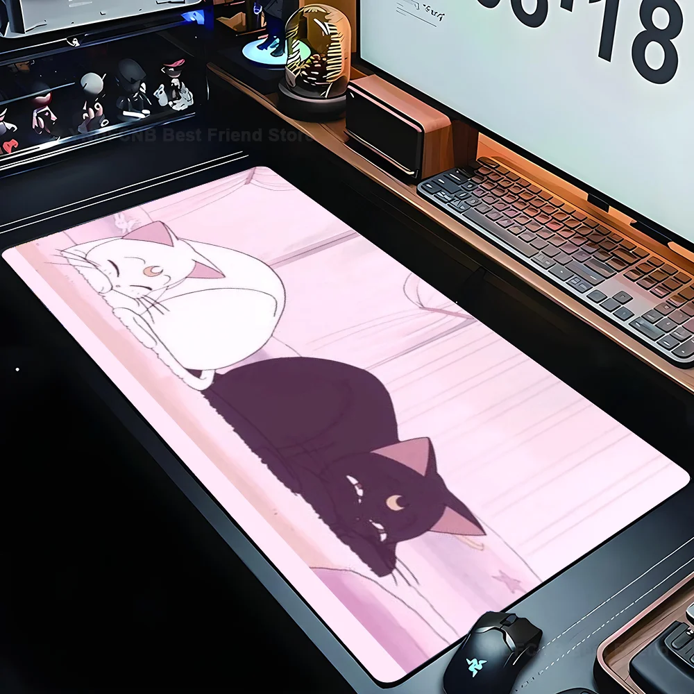 

Cute Japan Cat Mouse Mat Desk Mat With Pad Gaming Accessories Prime Gaming XXL Keyboard Pad