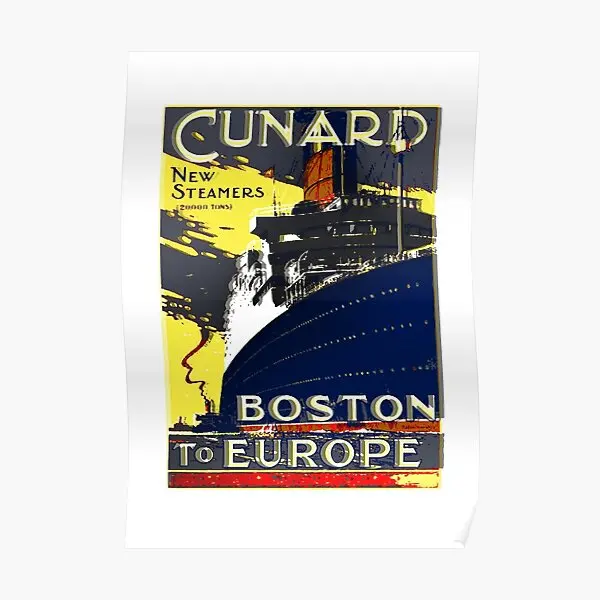 

Новый постер Cunard «Бостон в Европу», настенная роспись, декоративное украшение, винтажный принт, забавная домашняя Современная комната, без рамки