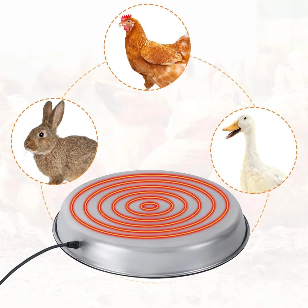 EU 30CM Poultry Drinking Water Constant Temperature Base Safe and Durable Poultry Waterer Drinker Heated Base Farming Equipment