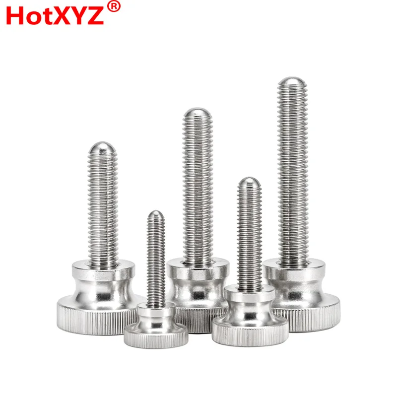 Small Head Flat Head Knurled Screw 303 Stainless Steel - Stepped Design Adjustable Quick-Release Bolt M10 M12
