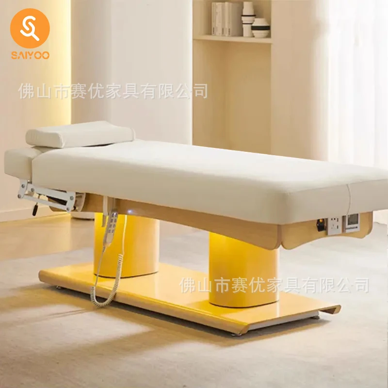 Massage Table & Bed,Skin Care Center , Special Heating SPA Massage Beauty Salon, Adjustable Height Bed With LED Light