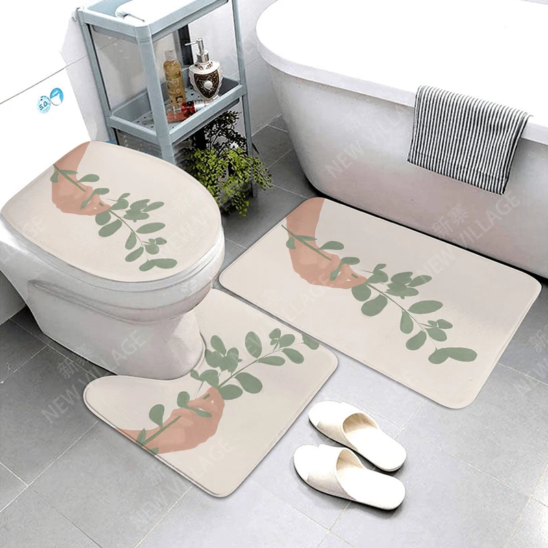 Anti-slip Bath Mat Bathroom Small Rug Shower Mat Decorative Absorbent Foot Mat Entrance Bathtub toilet rug Morandi Nordic Modern