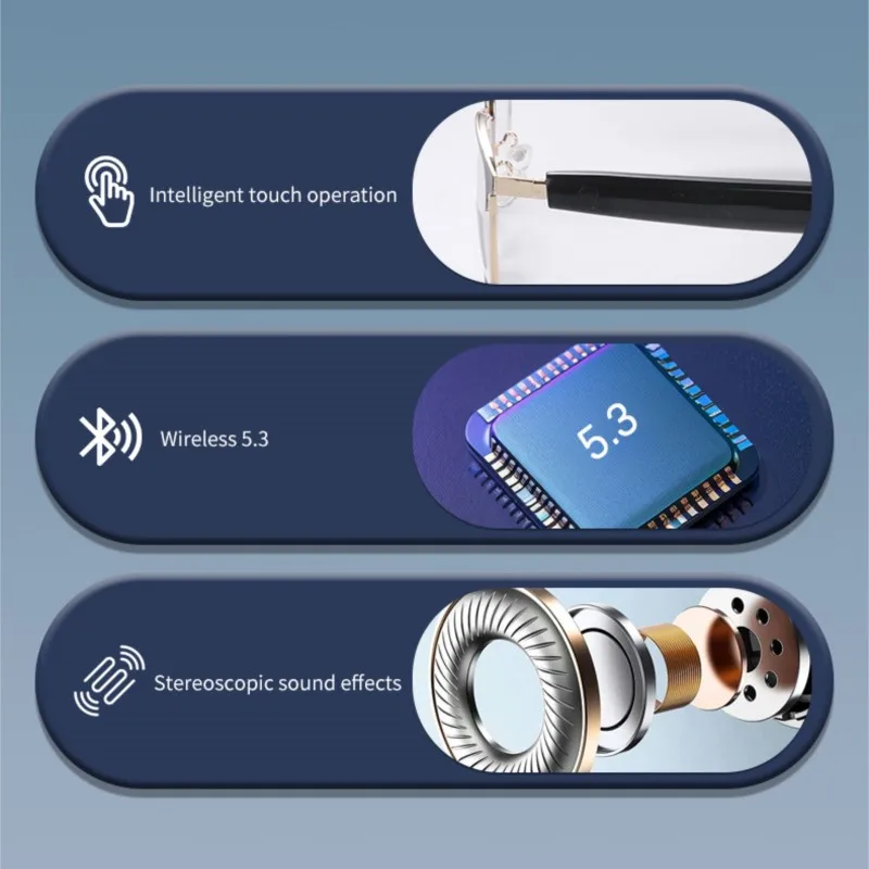 New Smart Glasses for Men Women Color Changing Wireless Glasses Bluetooth Calling Music Playback Voice Assistant Remote Camera