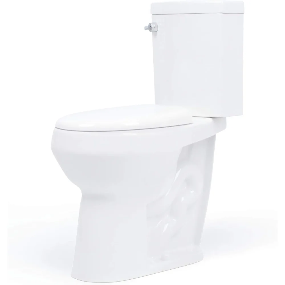 20 inch Extra Tall Toilet. bowl taller than ADA Comfort Height. Dual flush, Metal handle, Slow-close seat