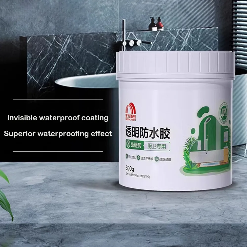 ORIENTAL YUHONG Waterproof Sealant Coating Invisible Agent Transparent Repair Glue Adhesive Leak Toilet Bathroom Sealing 300g