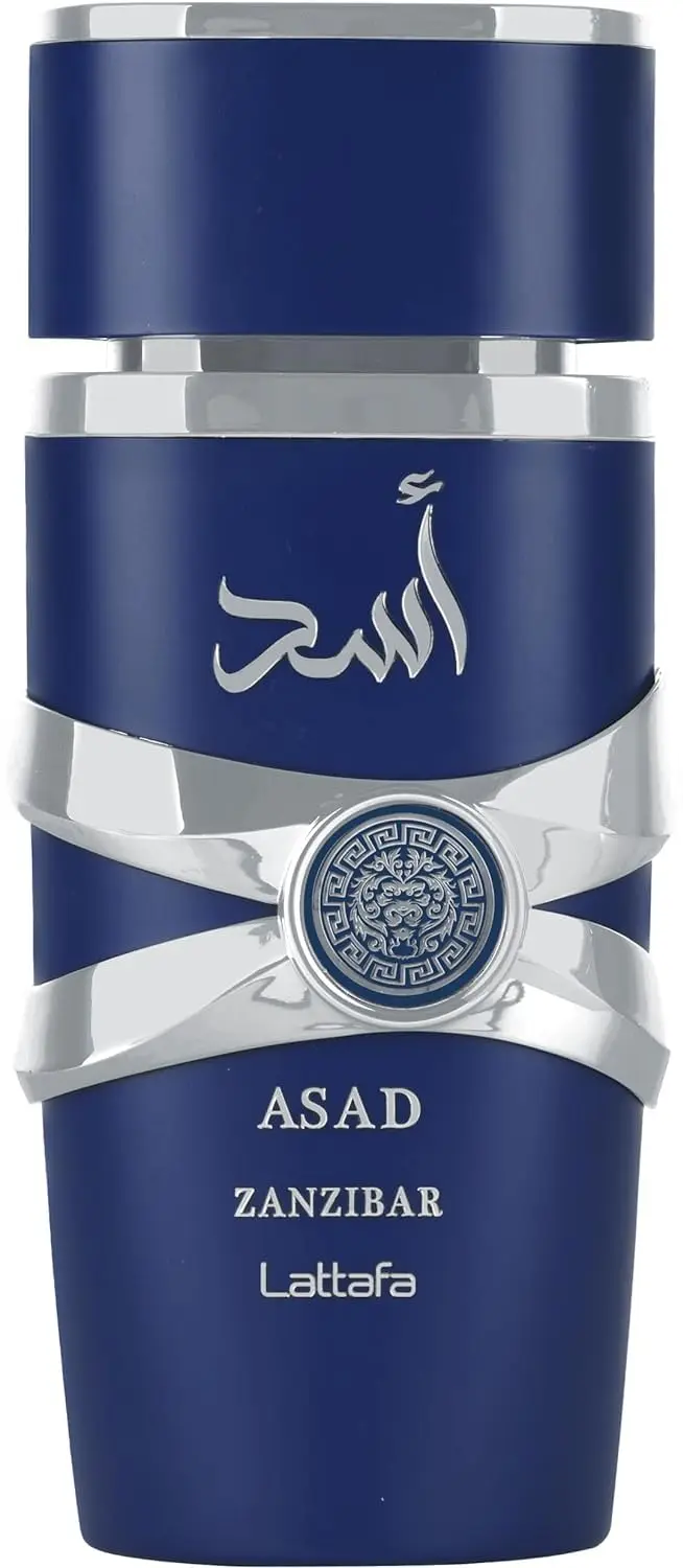 Lattafa Asad Zanzibar Fresh Spicy Vanilla Coconut - Eau De Parfum, Fragancia Duradera para Hombre, 100 ml, Colonia con Feromonas