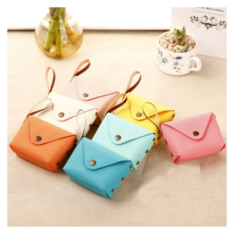 Cute Candy-colored Small Wallet for Coins, Key Bag, Key Holder - Creative Macaron Handbag