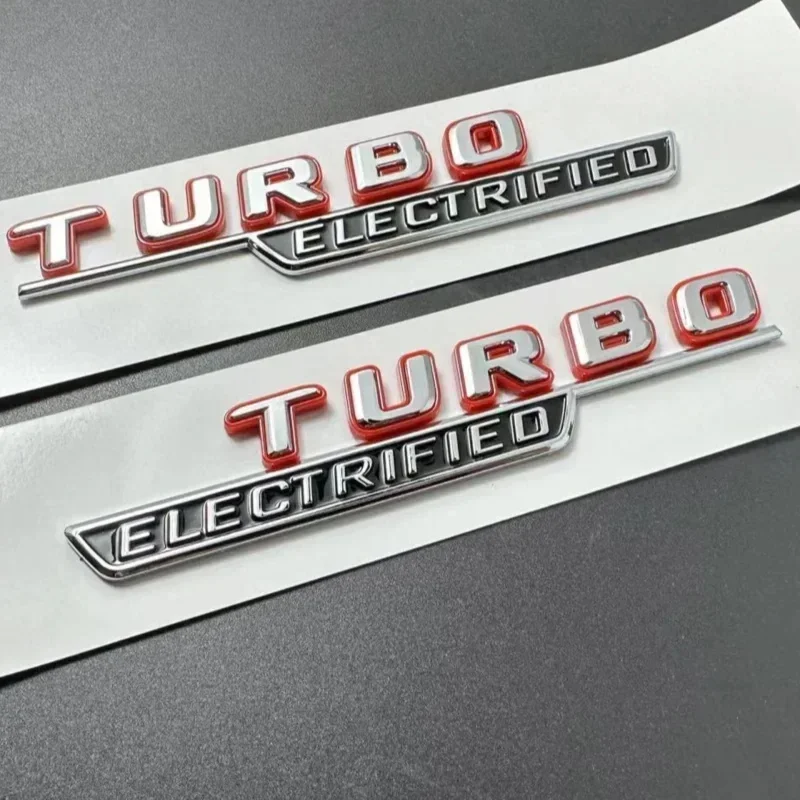 New Style Turbo ELECTRIFIED Mix and match ABS Emblem for C43 E53 Car Nameplate Logo Sticker FOR W204 W205 Accesorios