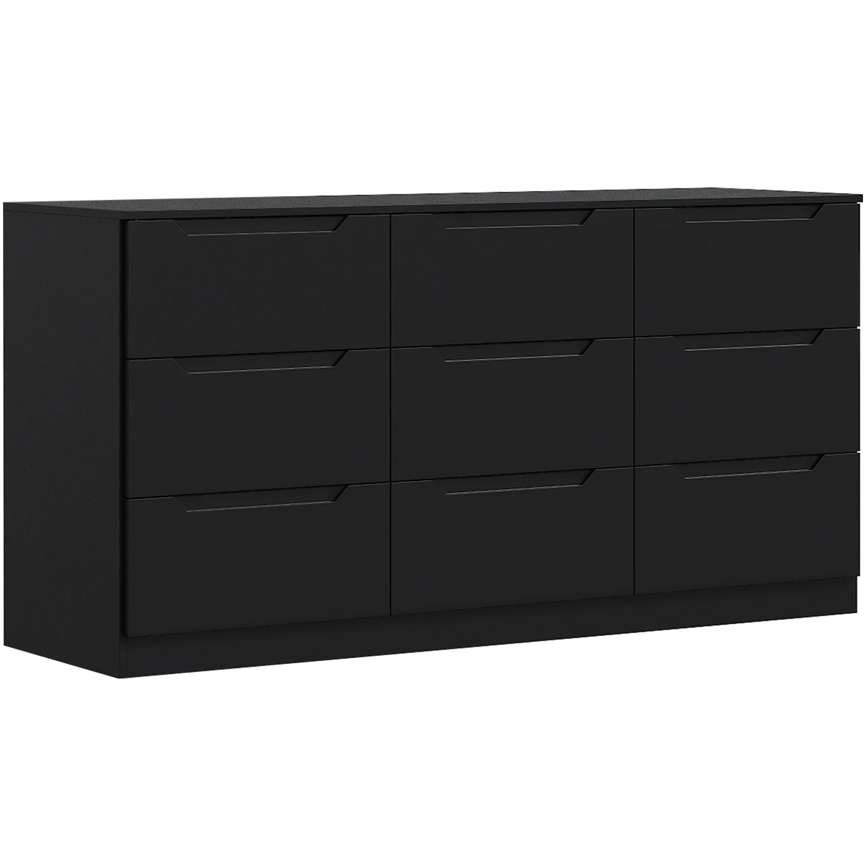 9 Drawer Dresser,62” Wide Chest of 9 Drawer Dresser, Modern Storage Cabinets with Large Wood Drawers for Bedroom, Living Room, E