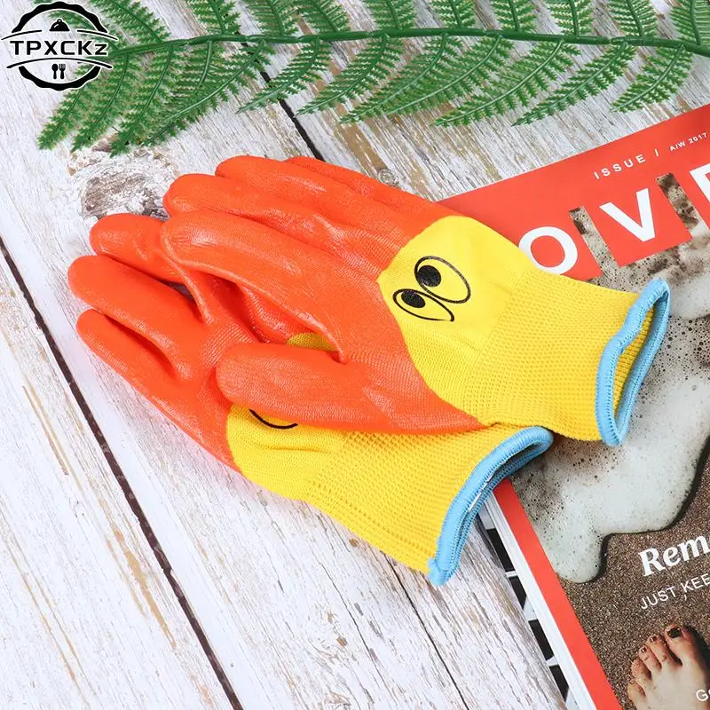 Kids Breathable Protective Glove Durable Waterproof Garden Gloves Anti Bite Cut Collect Seashells Protector Planting Work Gadget