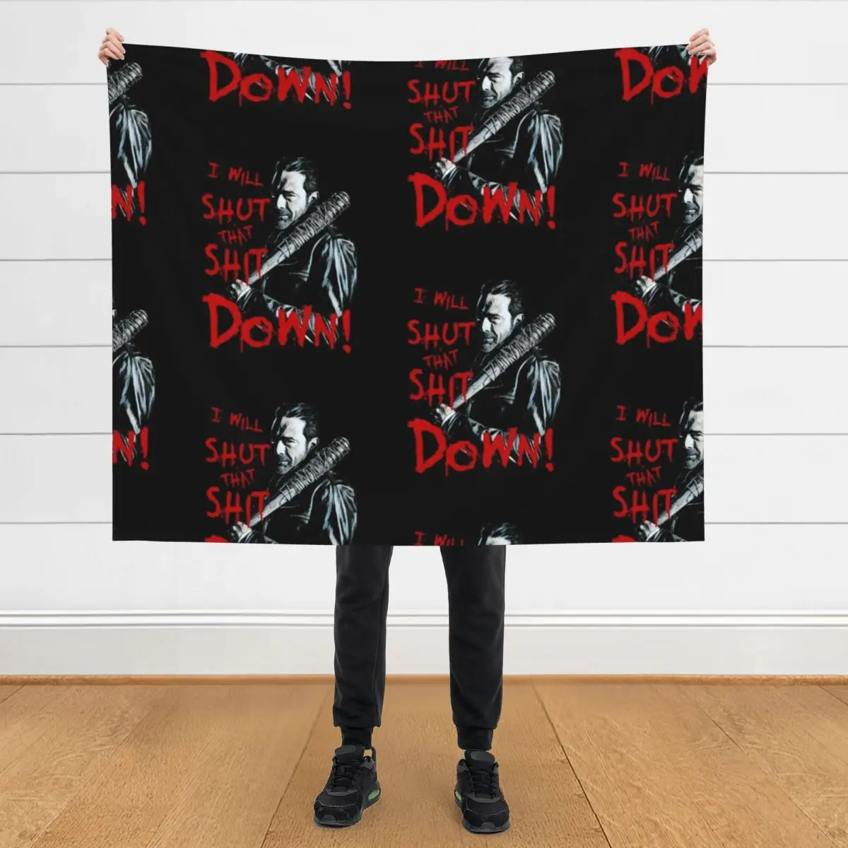 

Negan Throw Blanket Soft Big Winter beds Flannels Blankets