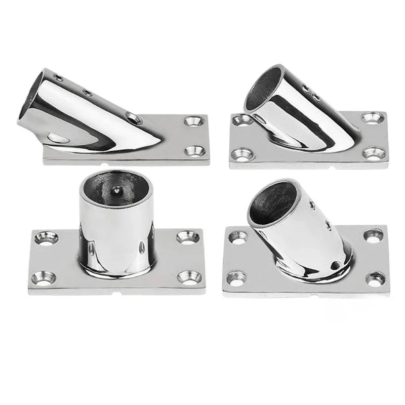 1PCS 30/45/60/90 Degree Rectangular Boat Hand Rail Fittin 316 Stainless Steel Boat Deck Handrail with Screws 22/25/30/32mm