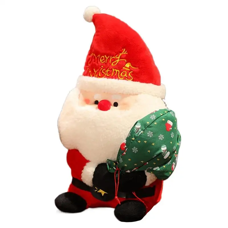 Stuffed Santa Cartoon Stuffed Christmas Doll Cute Santa Christmas Stuffed Animal Pillows Holiday Favor Tabletop Centerpiece For