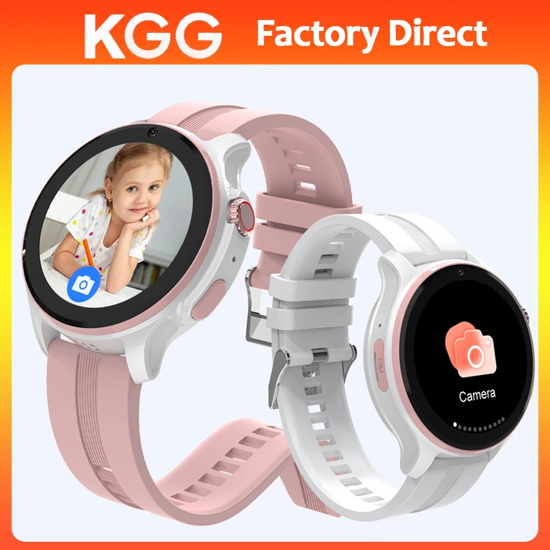 4G Smart Watch Phone Video Call Rotate Button Voice Chat Pedometer SOS Call Back Monitor GPS WIFI Location Children Clock 2024