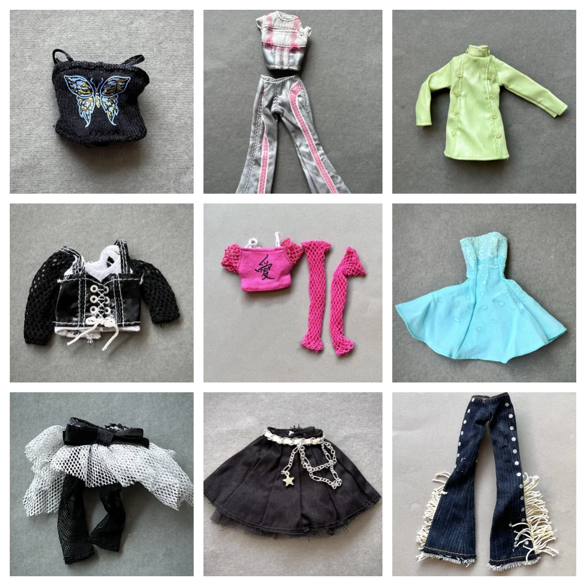 

many kinds of clothes tops shirt pants coat dress for 30cm doll fashion cool doll high school doll