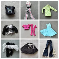 many kinds of clothes tops shirt pants coat dress for 30cm doll fashion cool doll high school doll