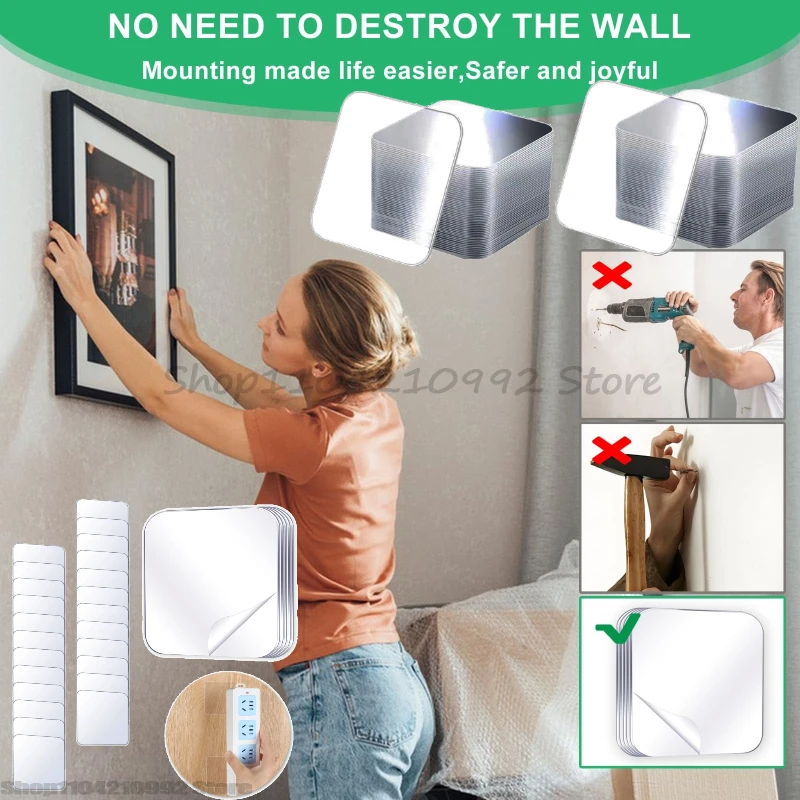 

Nano Tape Double-Sided Non-Marking Wall Sticker for Hooks Powerful Sticker Multifunctional Bathroom Sticky Anti-Slip Wall Pads