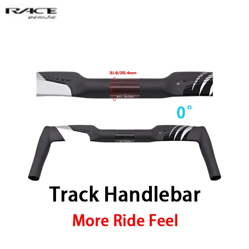 

Race Track Carbon Bike Handlebar,25.4mm or 31.8mm,Bike Accessories,380mm-460mm,0°,More Ride Feel,Ullicyc