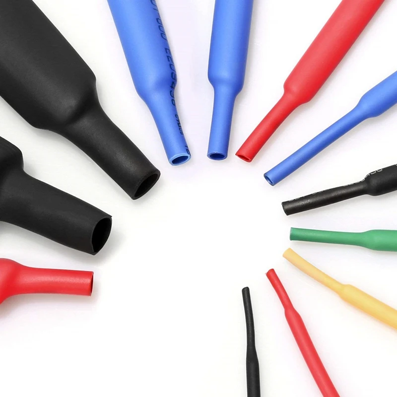 280 Pcs Heat Shrink Tubing 2:1 Wire Sleeve Electrical Wire Cable Wrap Assorted Insulation Sleeving Thermal 5 Colors 8 Sizes In A